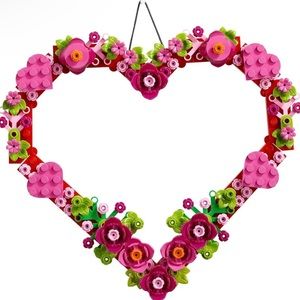 LEGO Heart Ornament Building Toy Kit, Heart Shaped Valentine's Day Gift …